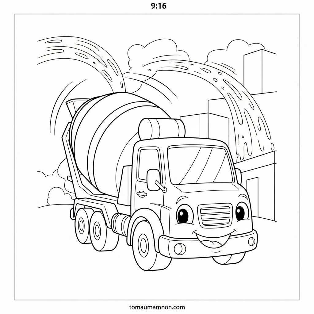 Cách tải tranh tô màu xe tải