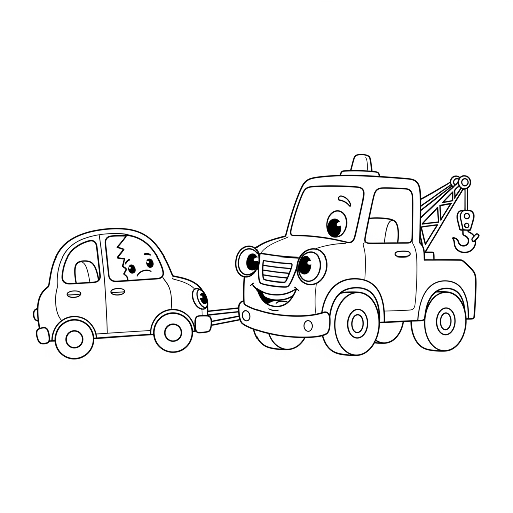 Tìm hiểu công việc của xe tải qua tô màu