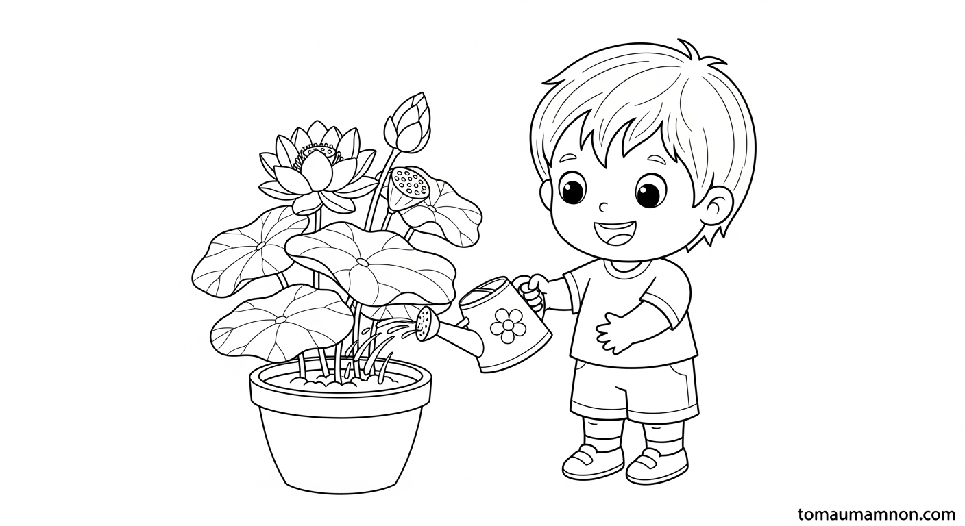 Hoa Sen Tô Màu Hướng dẫn tải tranh tô màu hoa sen miễn phí