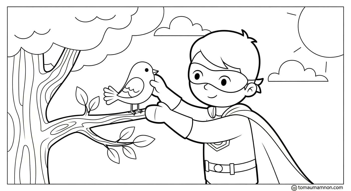 Siêu Nhân Gao Tô Màu Tranh vẽ Siêu nhân Gao cho bé tô màu