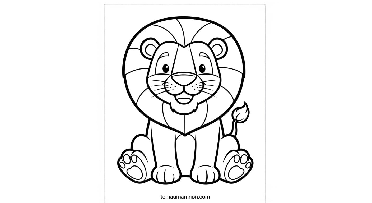 Sư Tử Tô Màu sư tử toả sáng