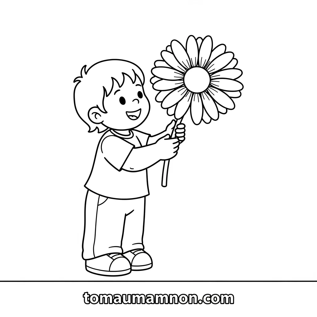 tai tranh to mau bong hoa cho be 1