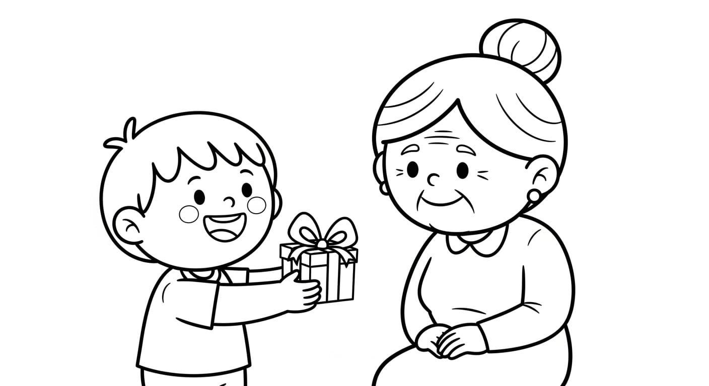 bé vẽ thêm vào thiệp