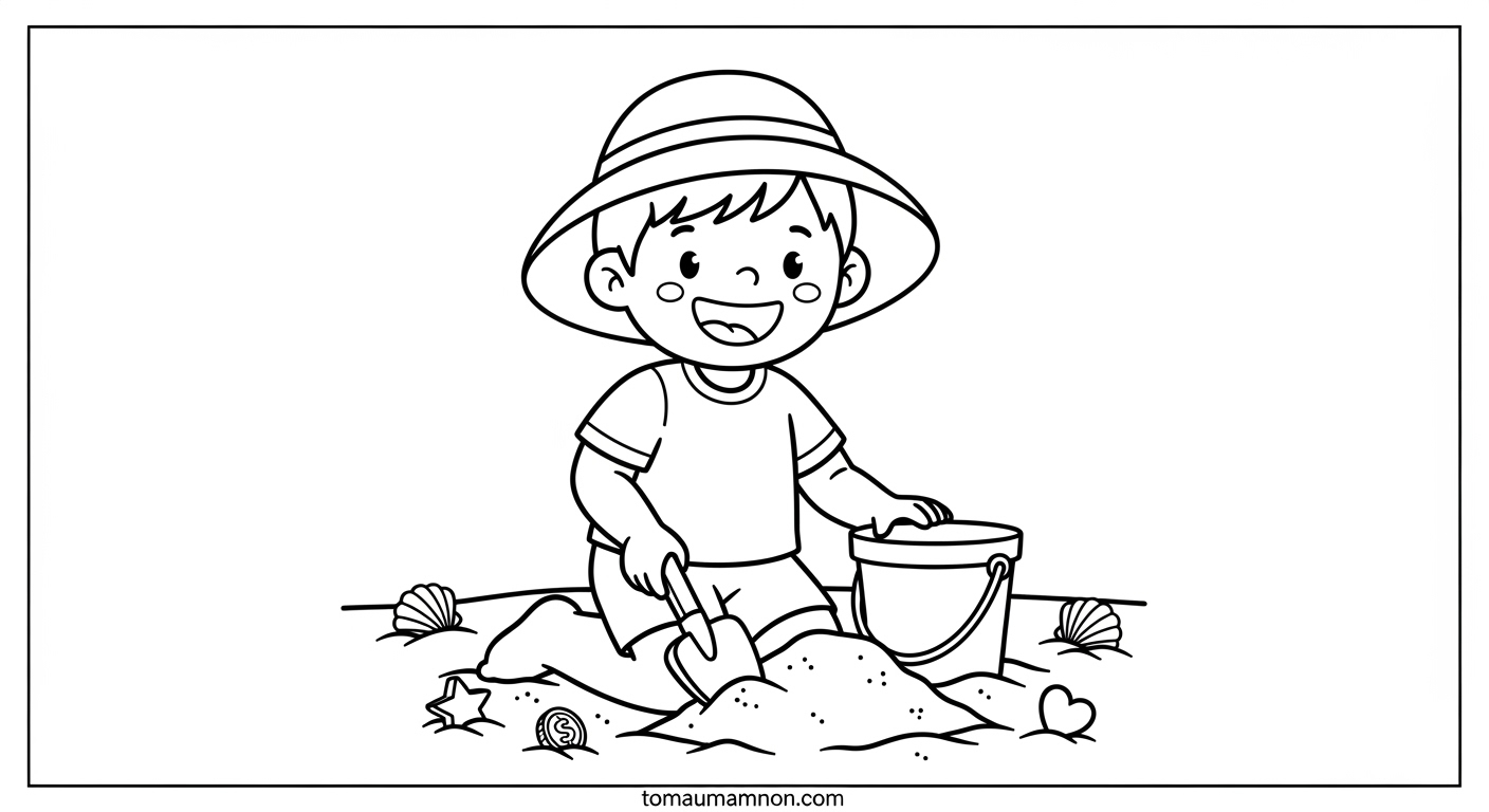 Tô Màu Bãi Biển Tranh tô màu bãi biển chia sẻ