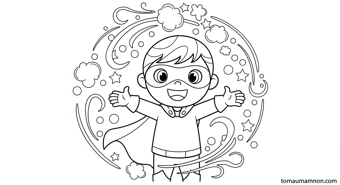 Tô Màu Boboiboy Bé đang tô màu Boboiboy phát triển kỹ năng