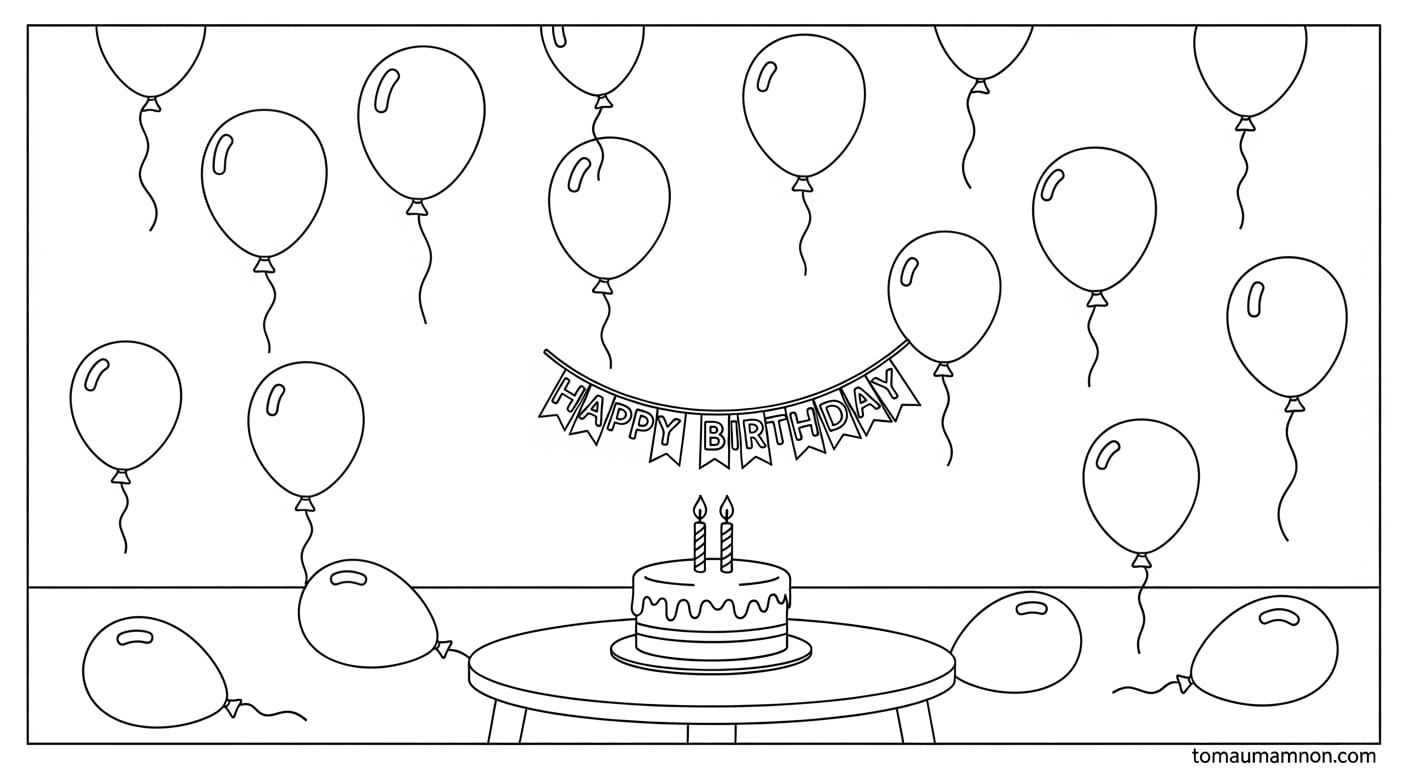 Tô màu bóng bay với nhiều hình dạng khác nhau