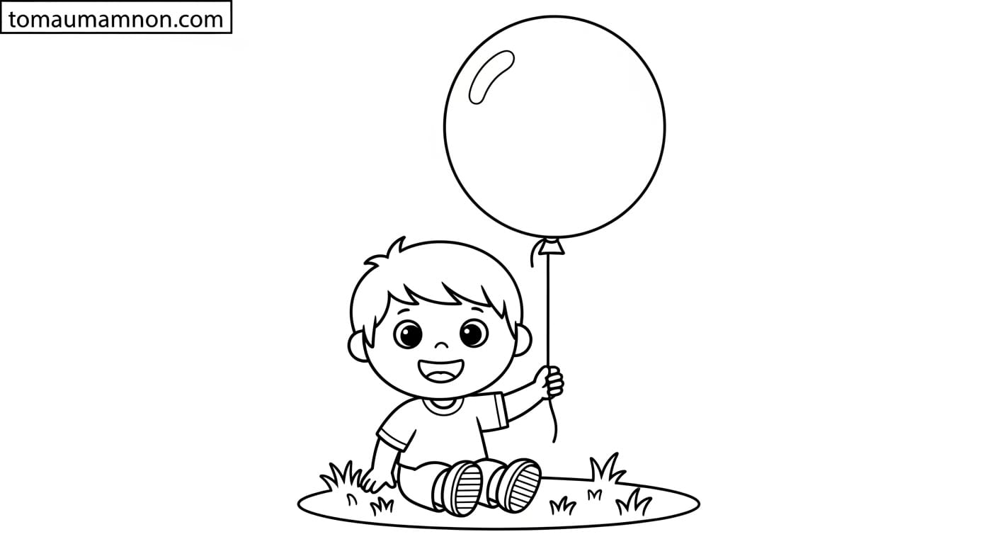 Bộ sưu tập tranh tô màu bóng bay miễn phí