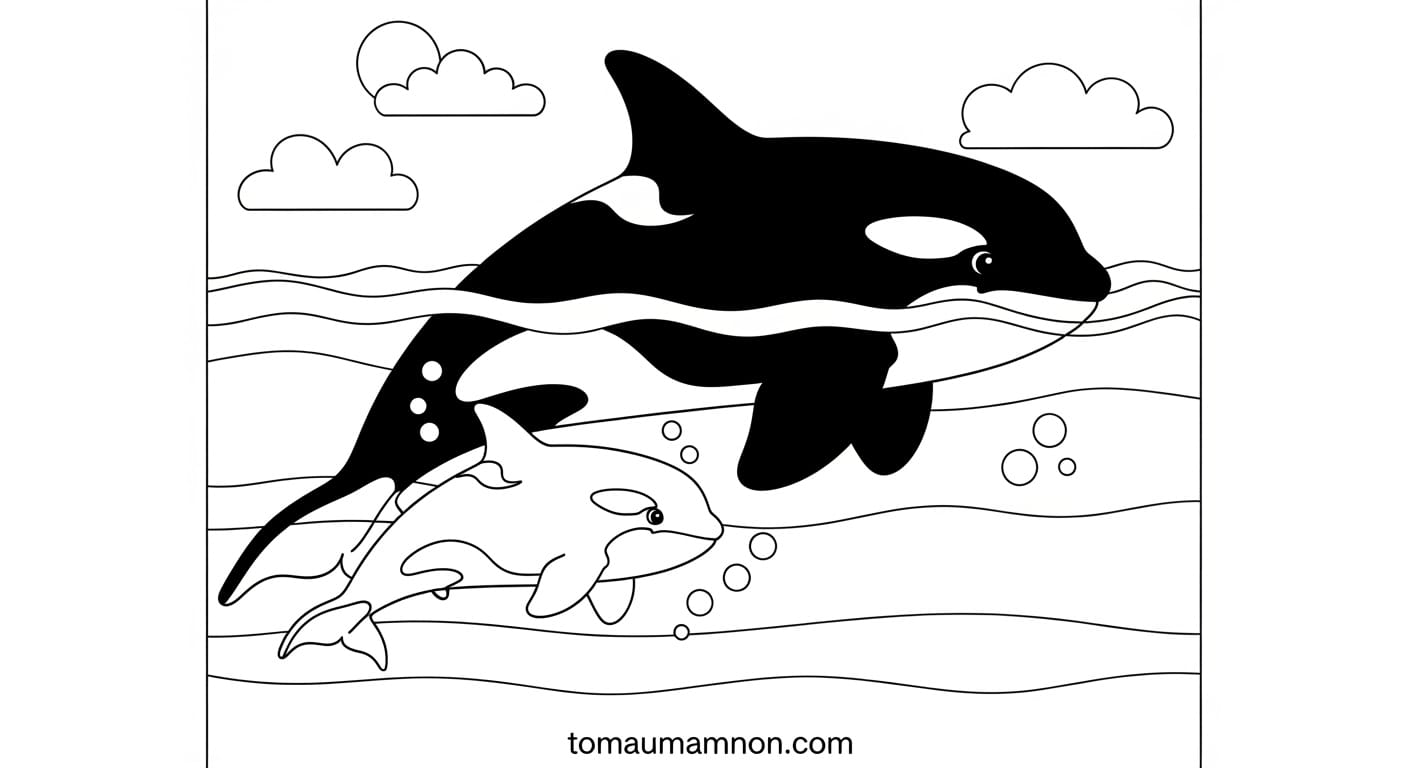 Cá voi sát thủ với bầy con