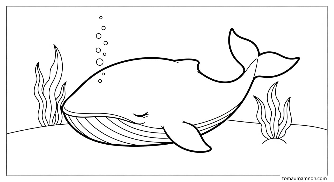 Cá voi xanh và sóng biển