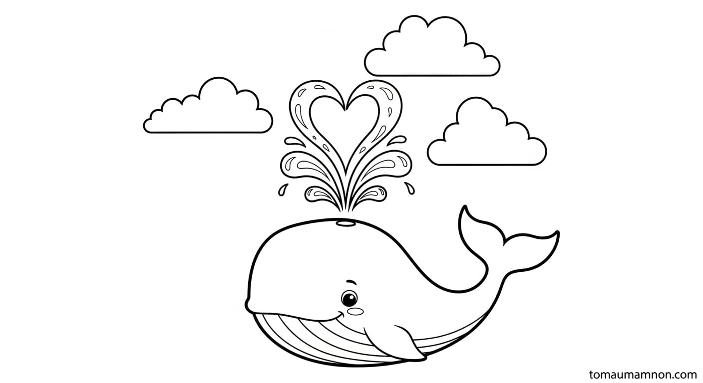 Cá voi xanh màu sắc tươi sáng