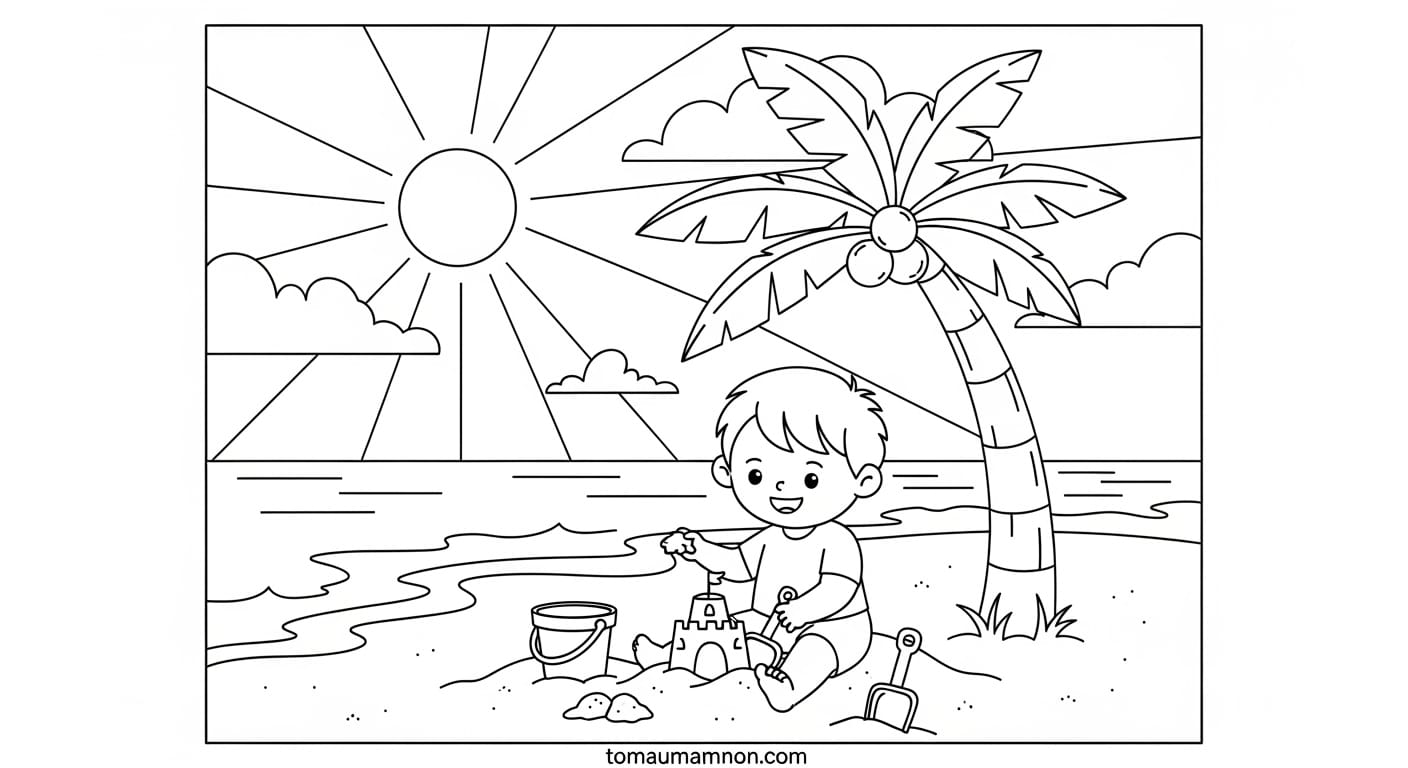 Cây dừa và cát trắng