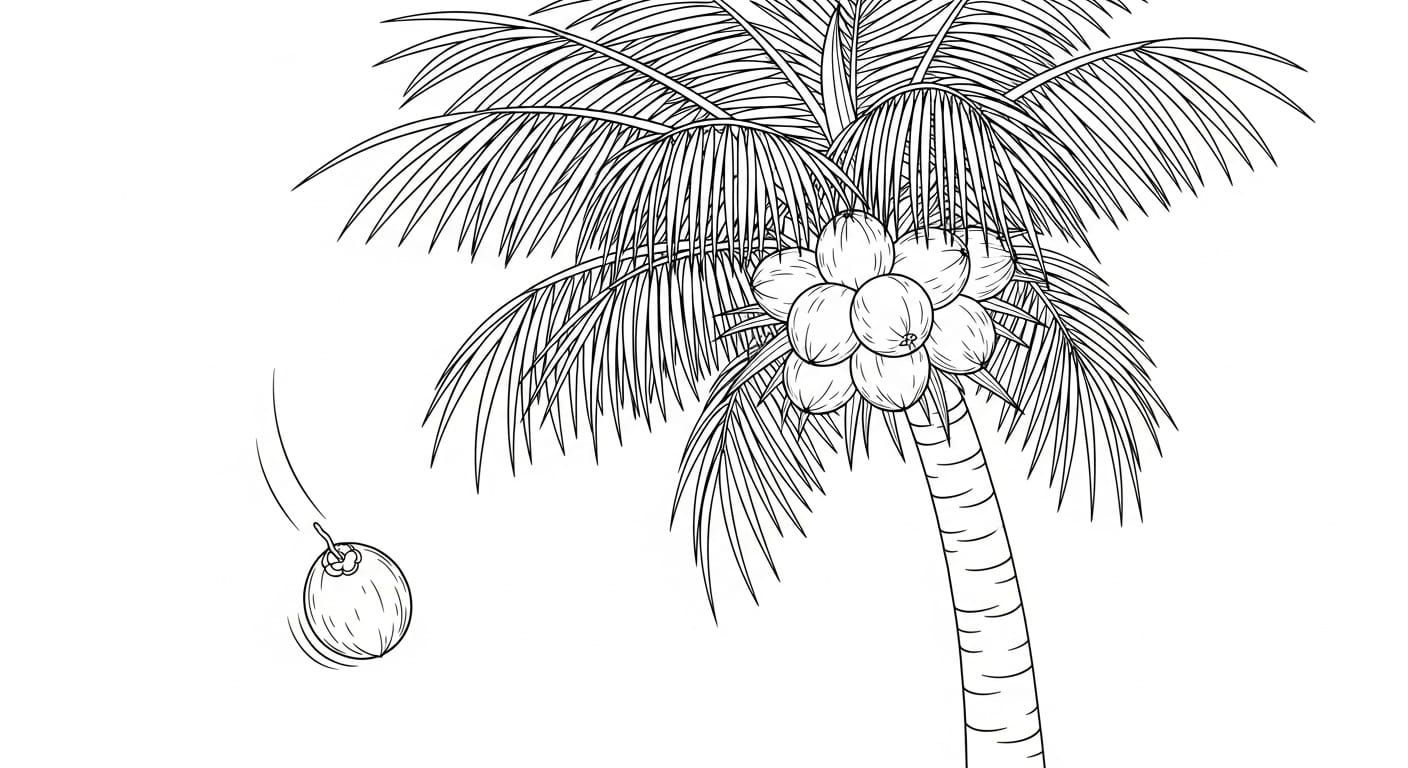 Cây dừa mềm mại