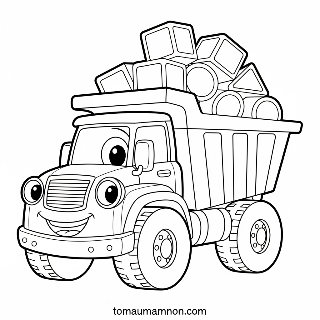 Bé gái tô màu chiếc xe