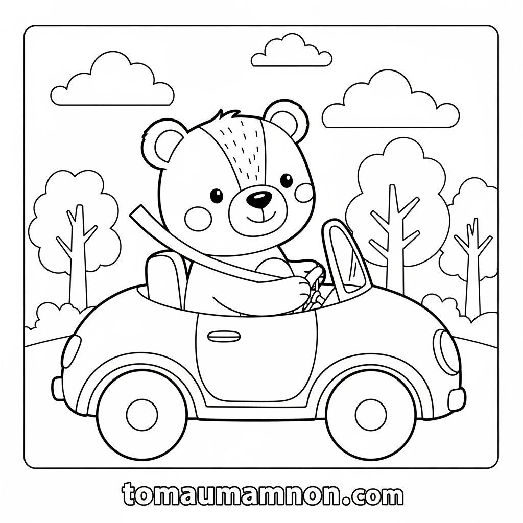 Tranh tô màu xe máy