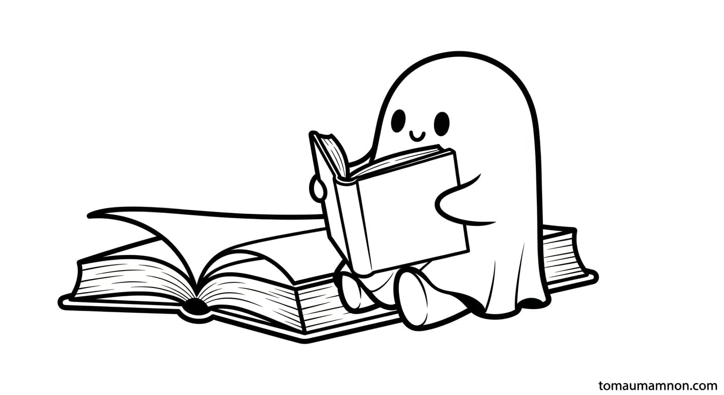 Tô Màu Con Ma Con ma dễ thương bay cùng những quả bí ngô