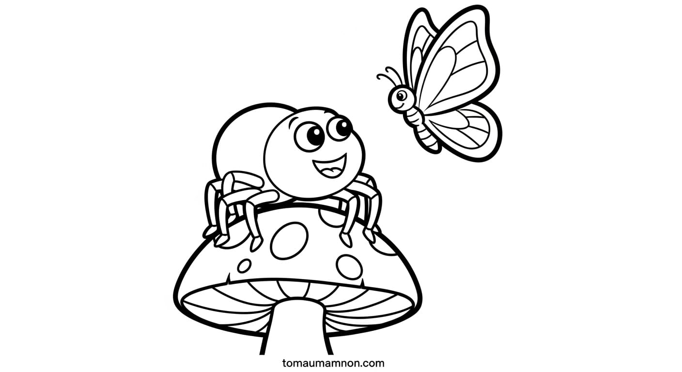 Nhện và mạng nhện trên cành cây