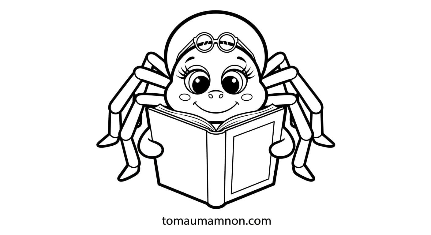 Chú nhện nhỏ đang treo mình