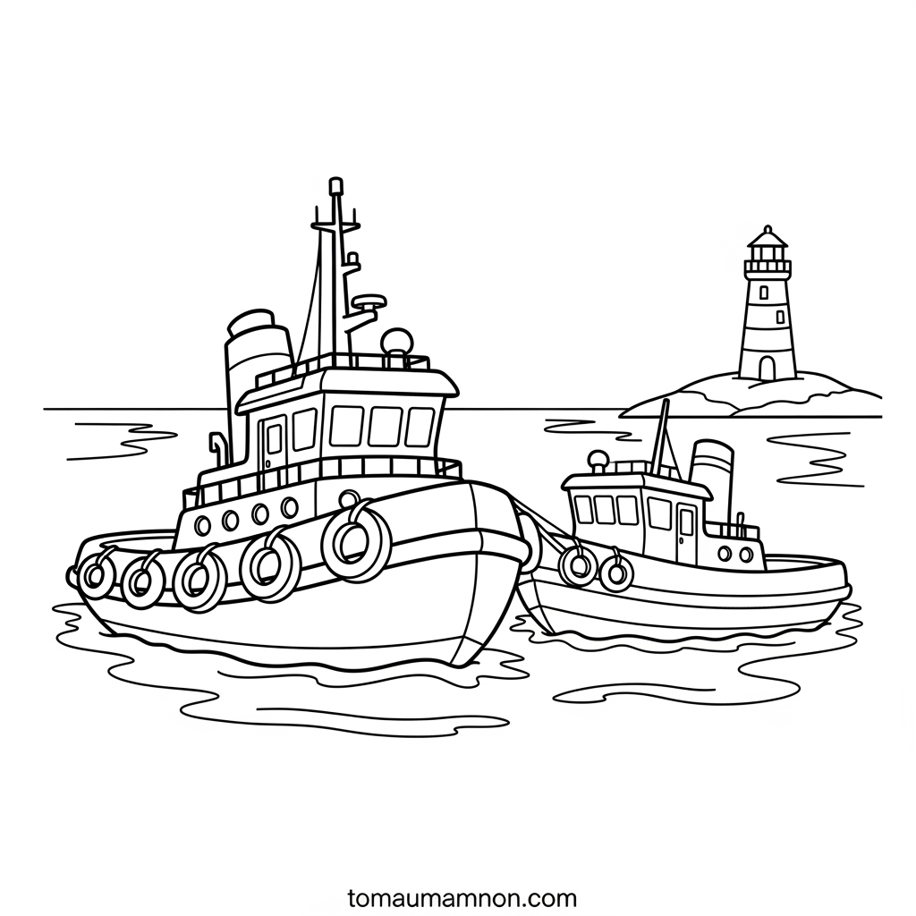 Tô màu thuyền trưởng và mỏ neo