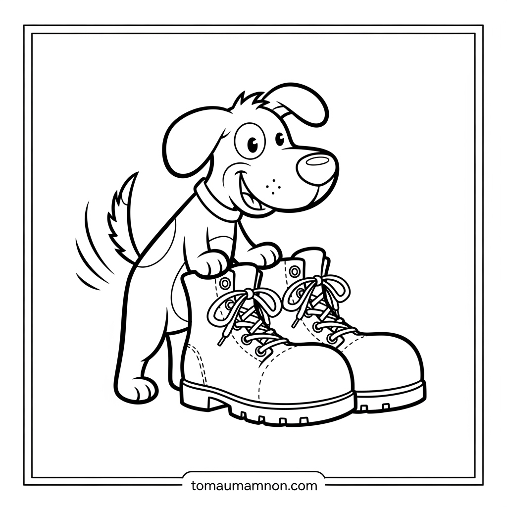 Hướng dẫn bé tô màu giày chi tiết và sáng tạo