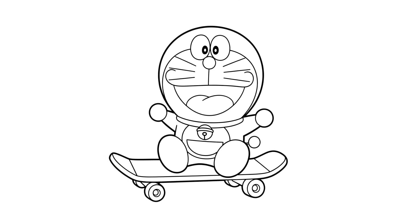 Tô Màu Doremon Và Shizuka Bức tranh tô màu Doremon và Shizuka hoàn chỉnh