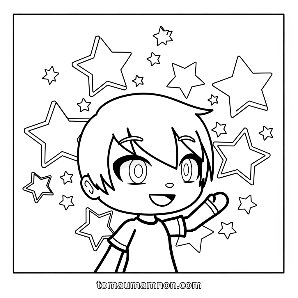 Tranh tô màu Gacha Life độc đáo