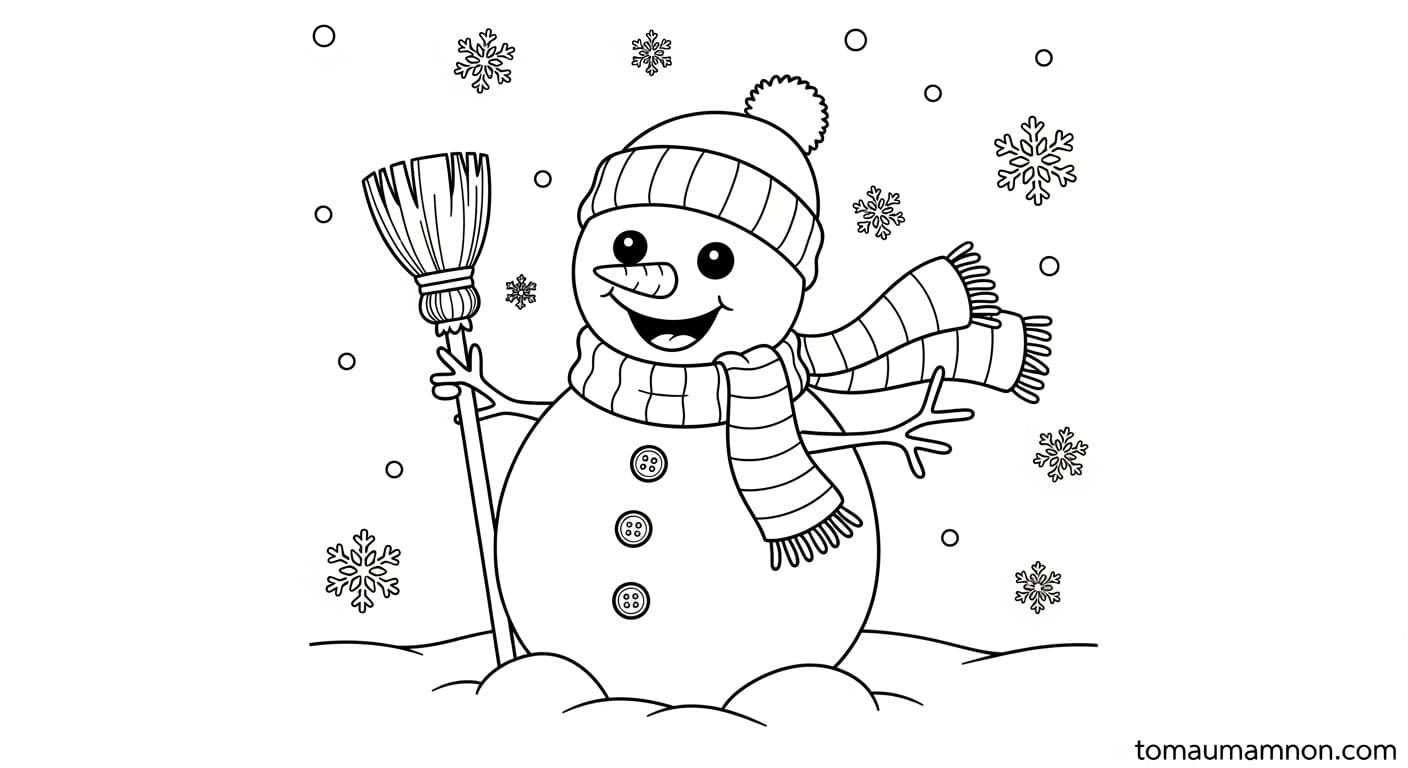 Tô Màu Giáng Sinh cây thông trang trí