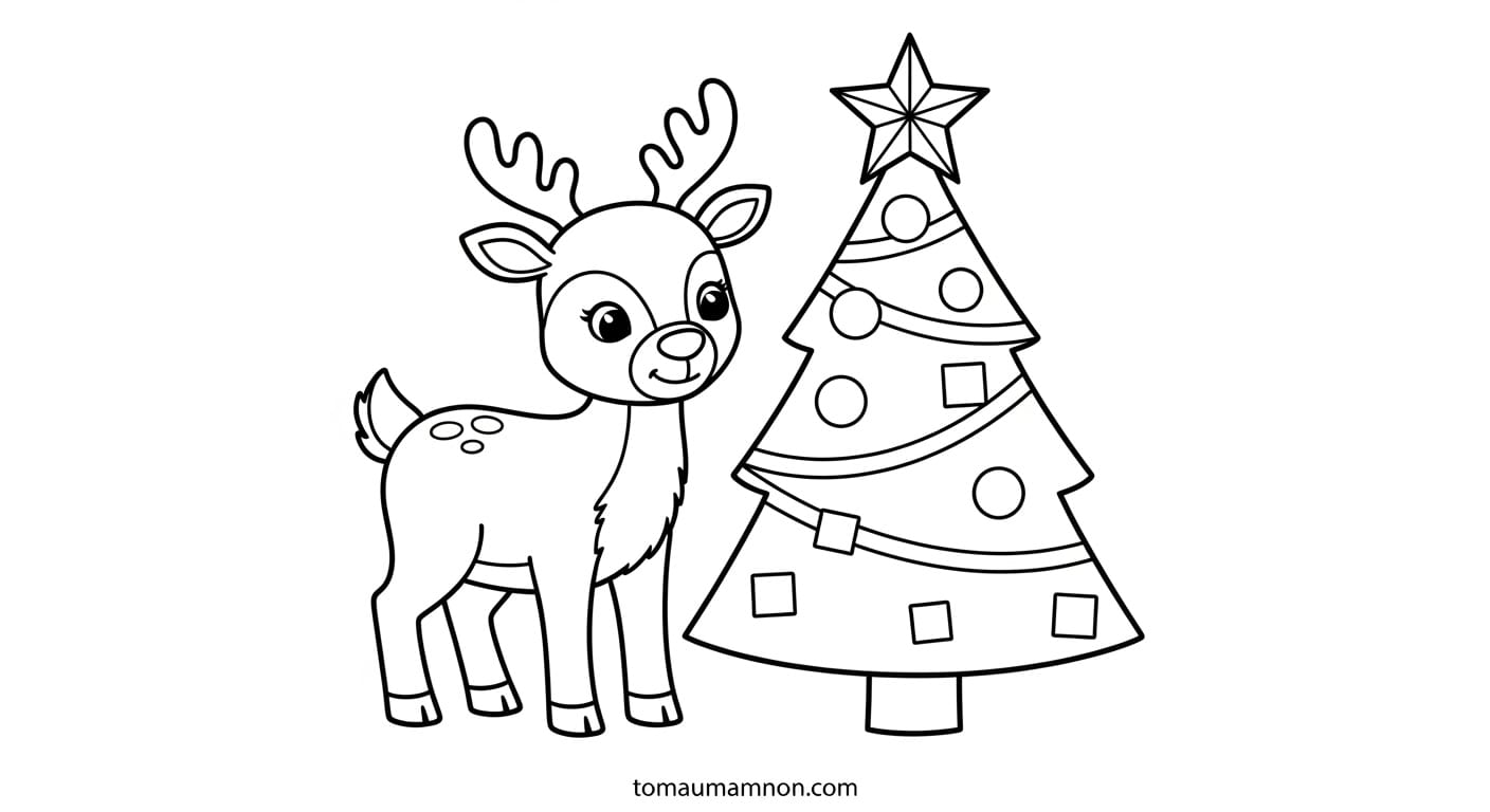 Tô Màu Giáng Sinh quả cầu giáng sinh