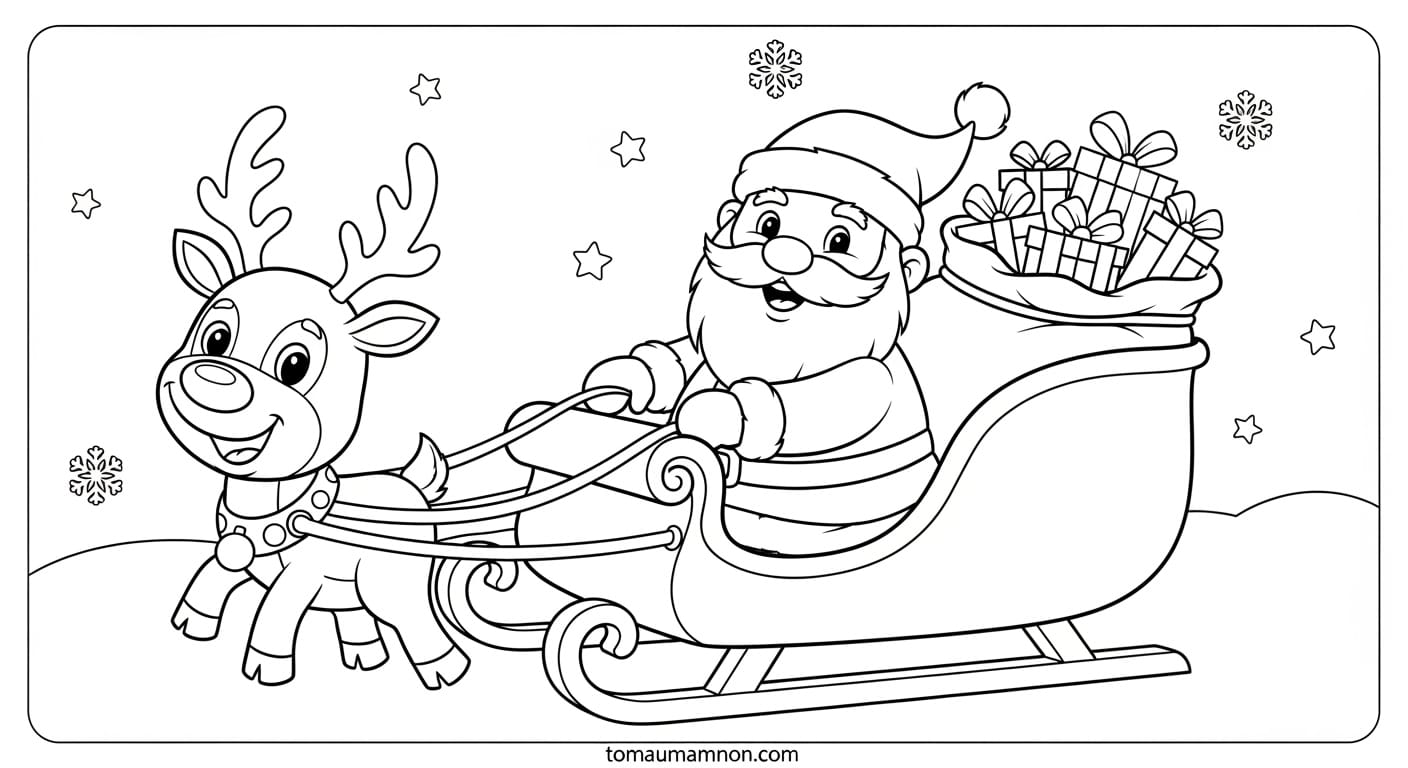 Tô Màu Giáng Sinh hộp quà lớn