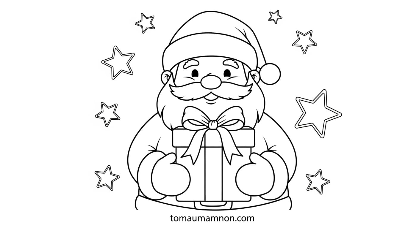 Tô Màu Giáng Sinh trẻ em tô màu ông già Noel