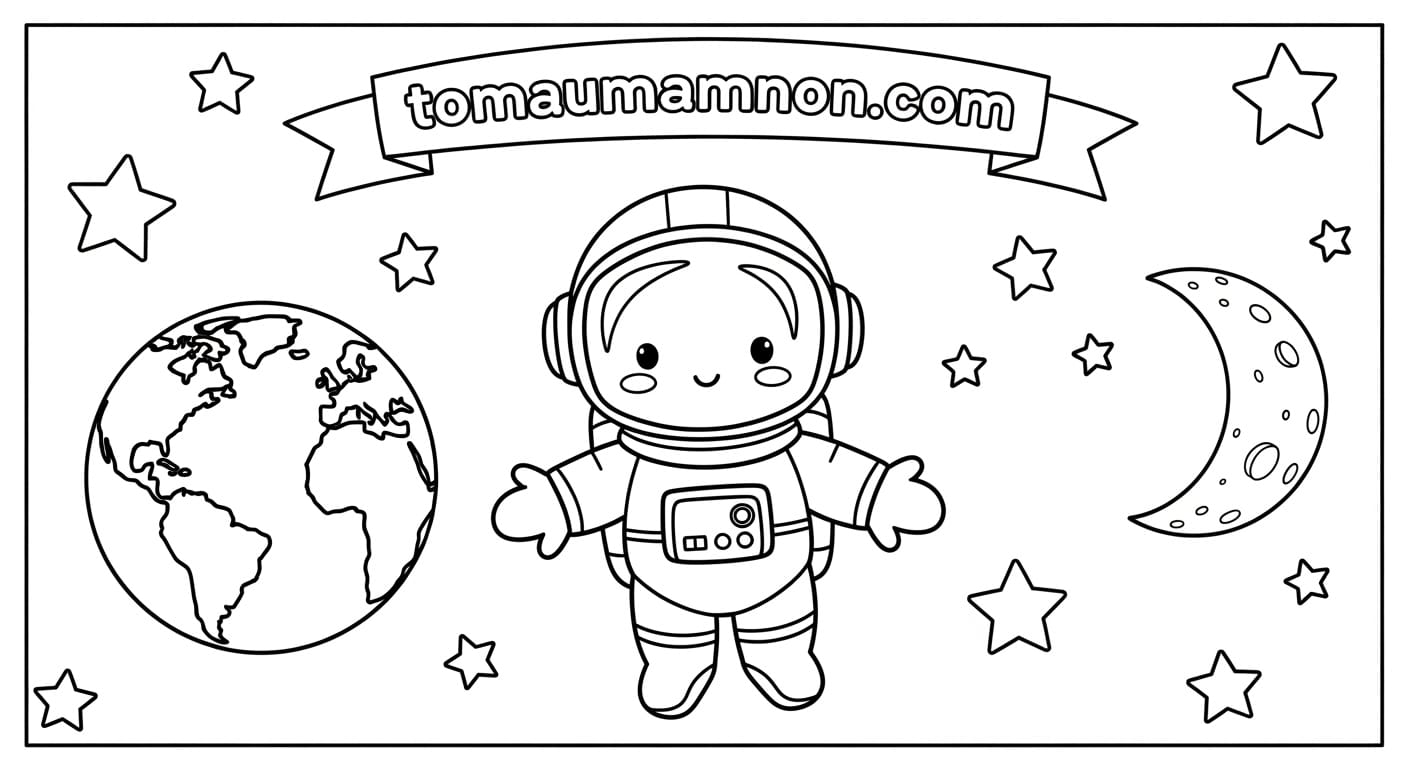 Tô Màu Hành Tinh Trái đất xanh xinh đẹp