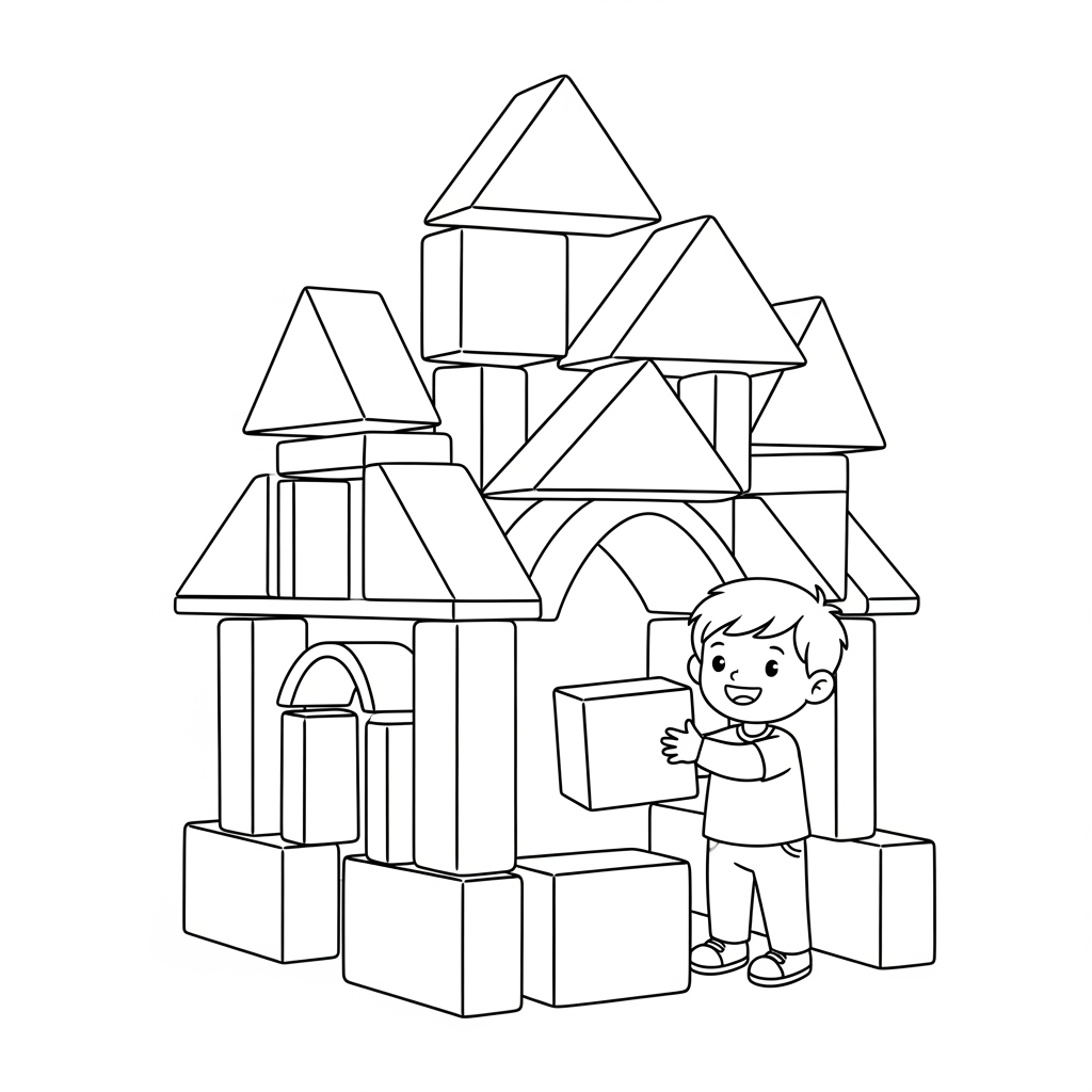 Sáng tạo với bút sáp màu trên hình tô màu tam giác