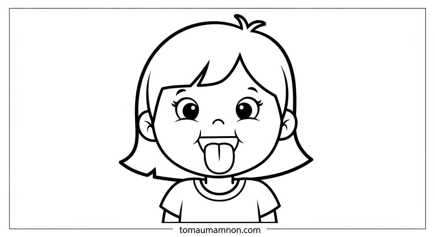 Tô Màu Khuôn Mặt Tranh tô màu gương mặt em bé ngộ nghĩnh