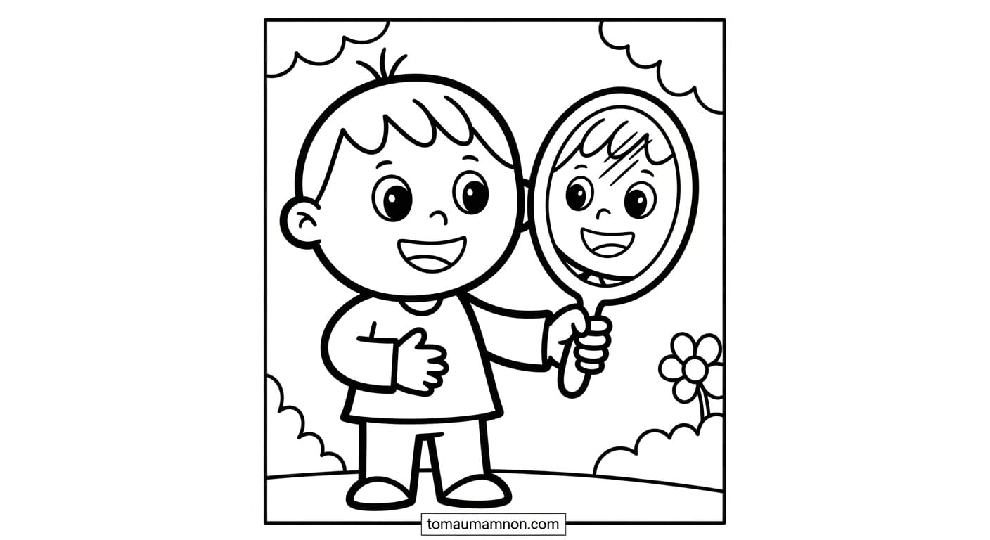 Tô Màu Khuôn Mặt Tranh tô màu gương mặt hoạt hình đơn giản