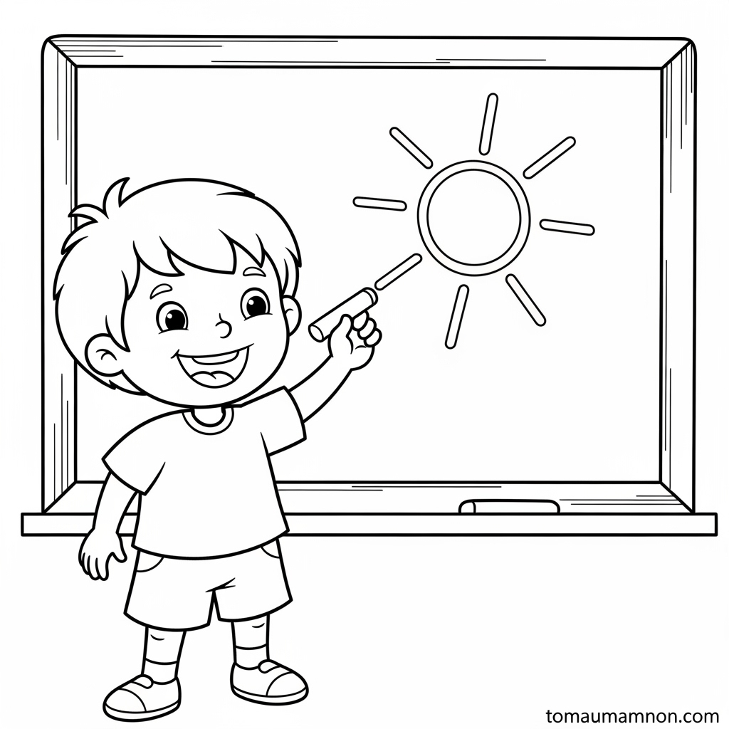 Tải Tranh Tô Màu Lớp Học Miễn Phí Cho Bé Mầm Non Tranh tô màu lớp học cho bé 3 tuổi dễ thương