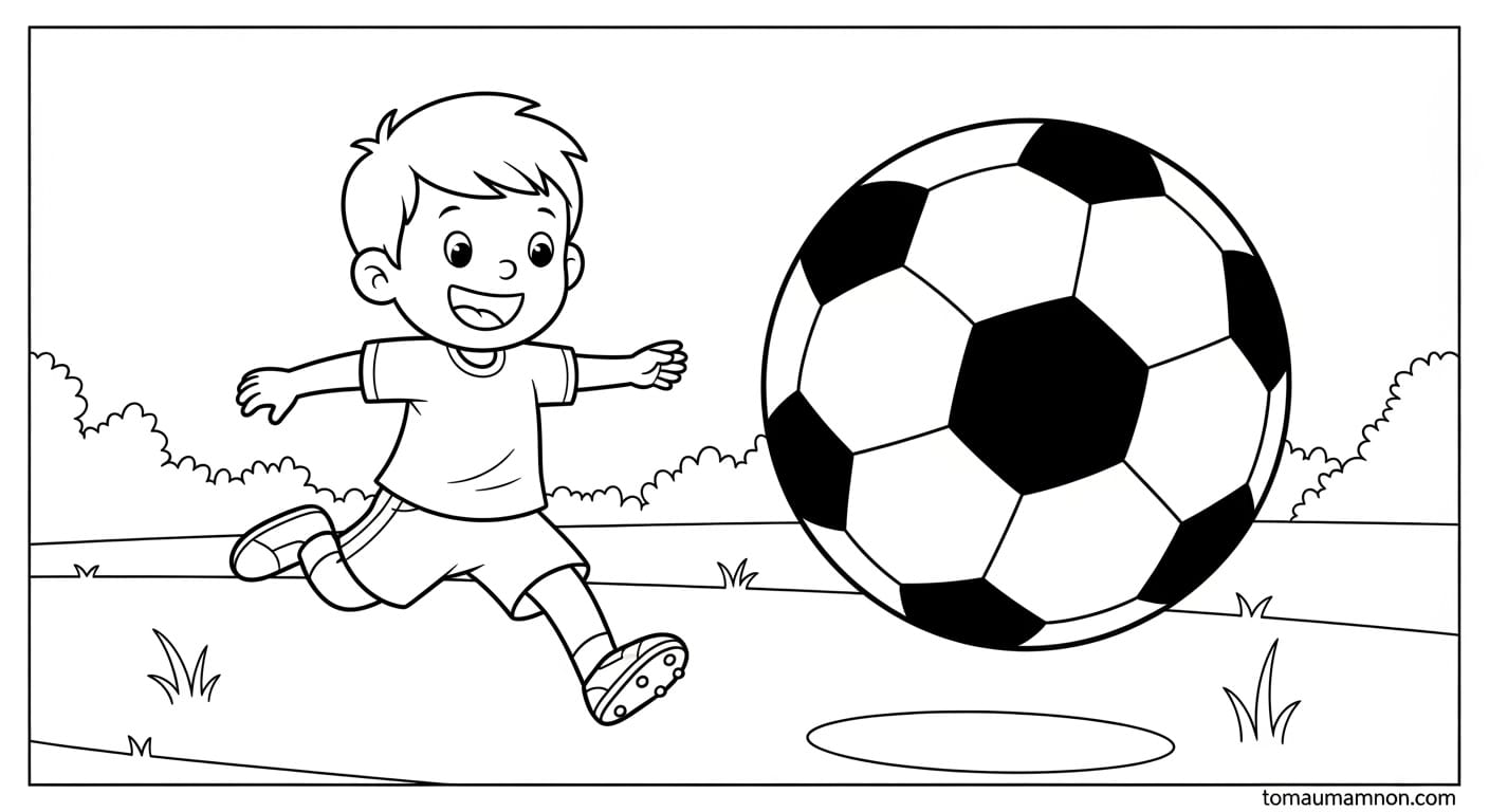 Tô Màu Messi Tranh tô màu Messi đang dẫn bóng trên sân cỏ