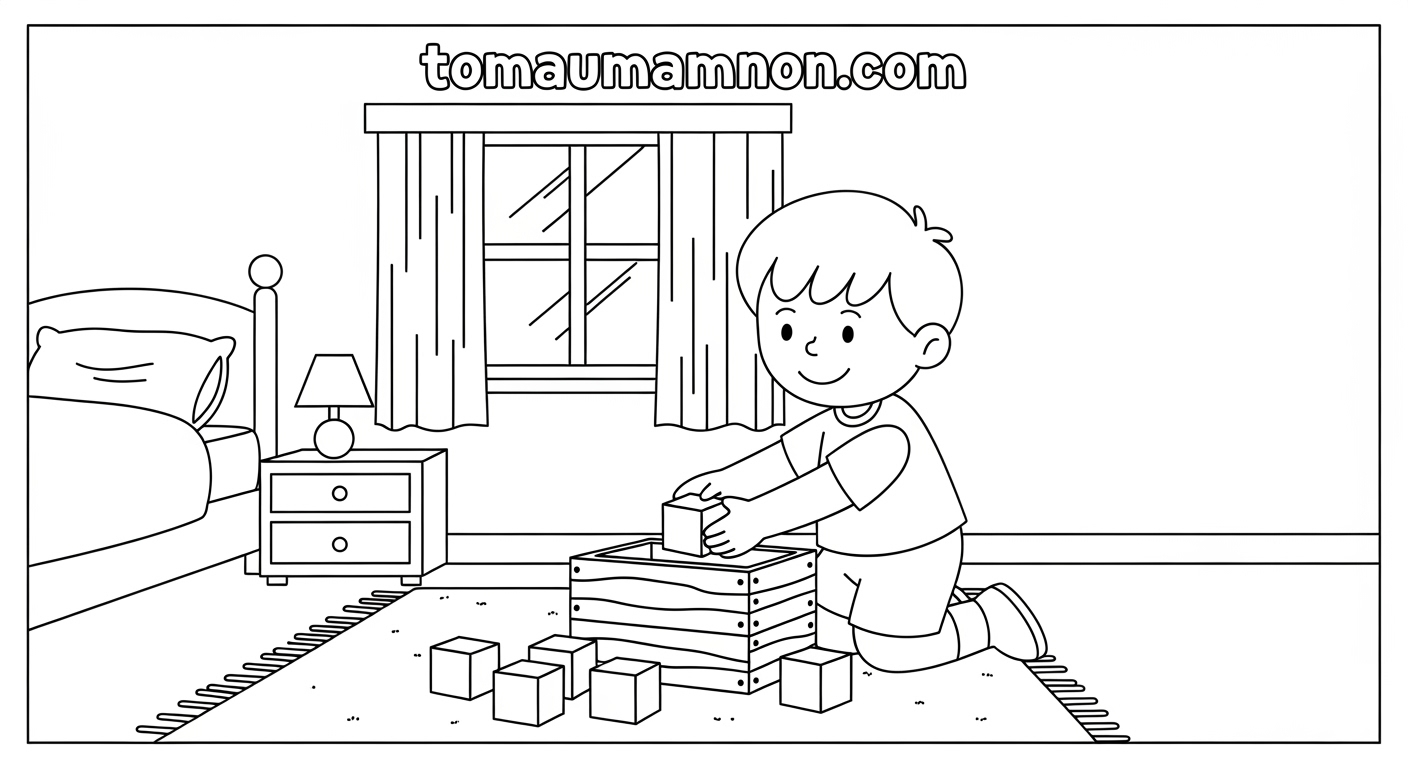 Tô Màu Phòng Ngủ Hướng dẫn tô tranh phòng ngủ