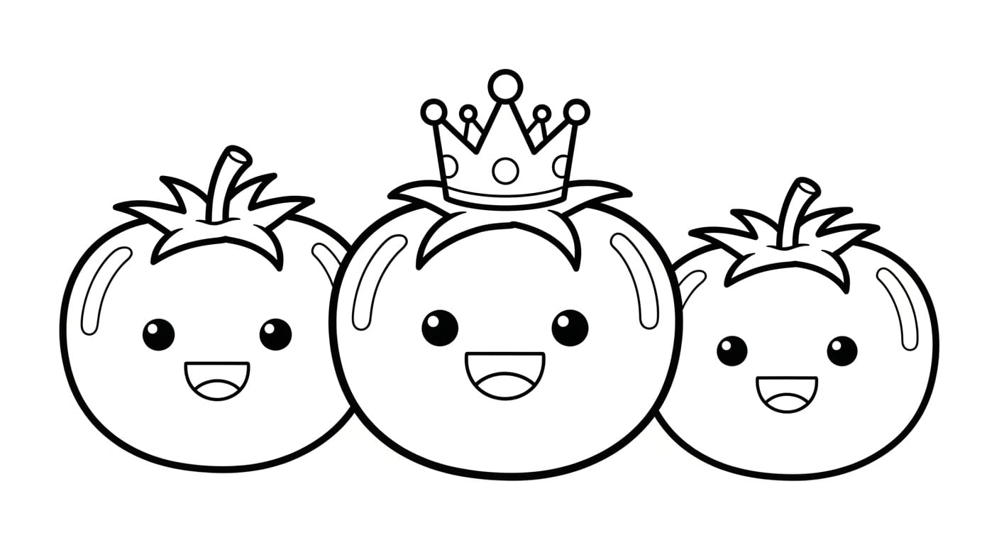 Tô Màu Quả Cà Chua Cà chua cắt đôi