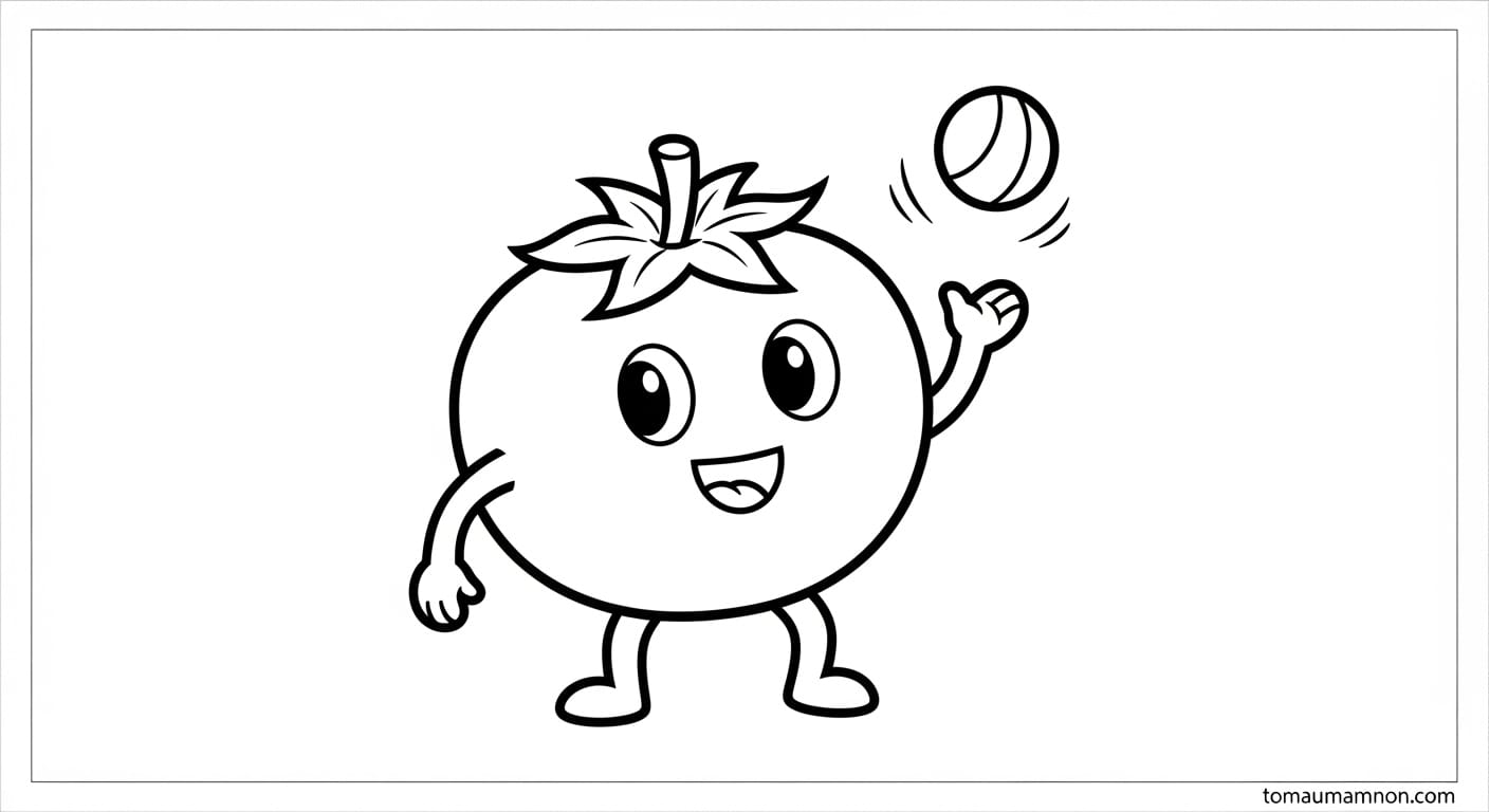 Tô Màu Quả Cà Chua Một loạt các quả cà chua