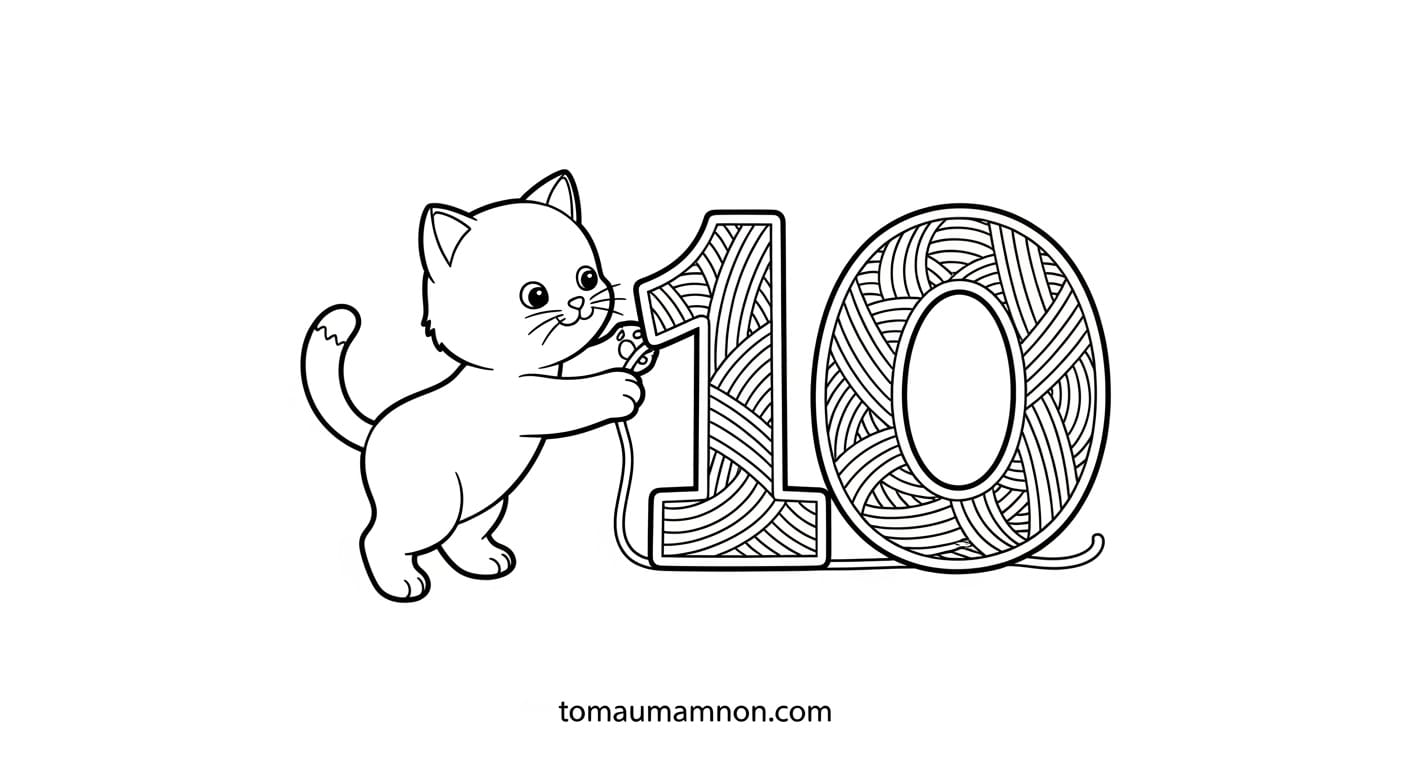 Số 10 với những đường nét sáng tạo