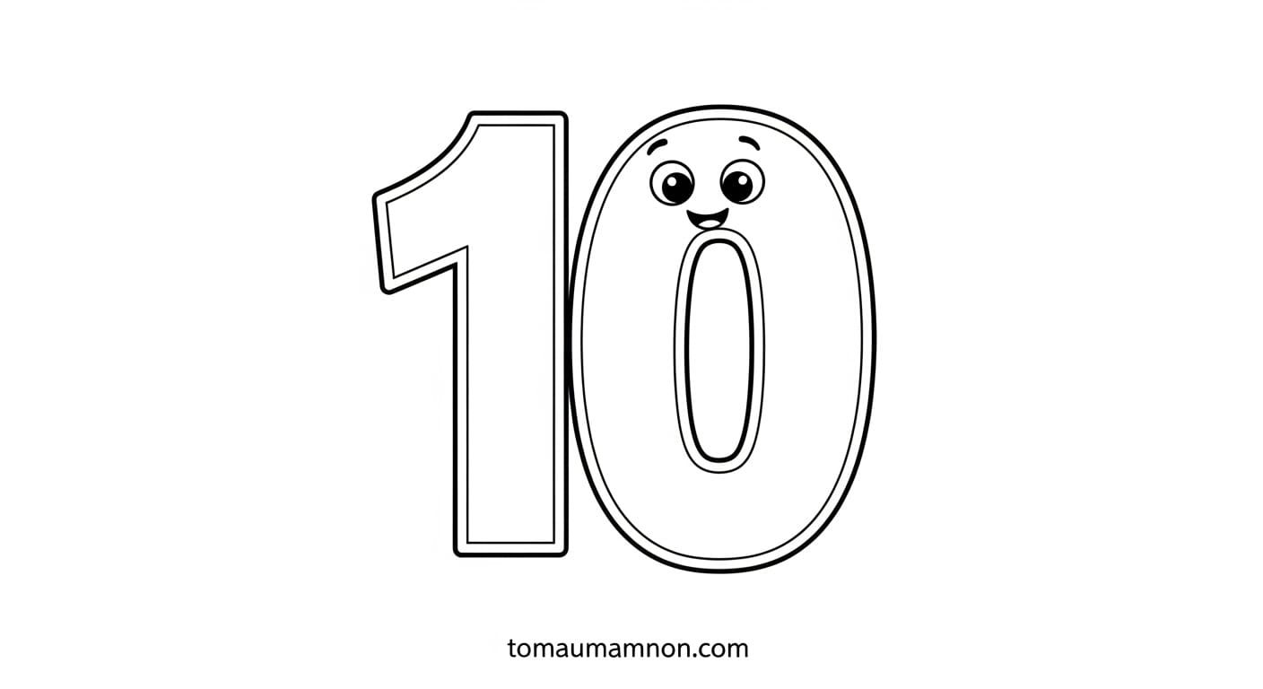 Hình vẽ số 10 đơn giản