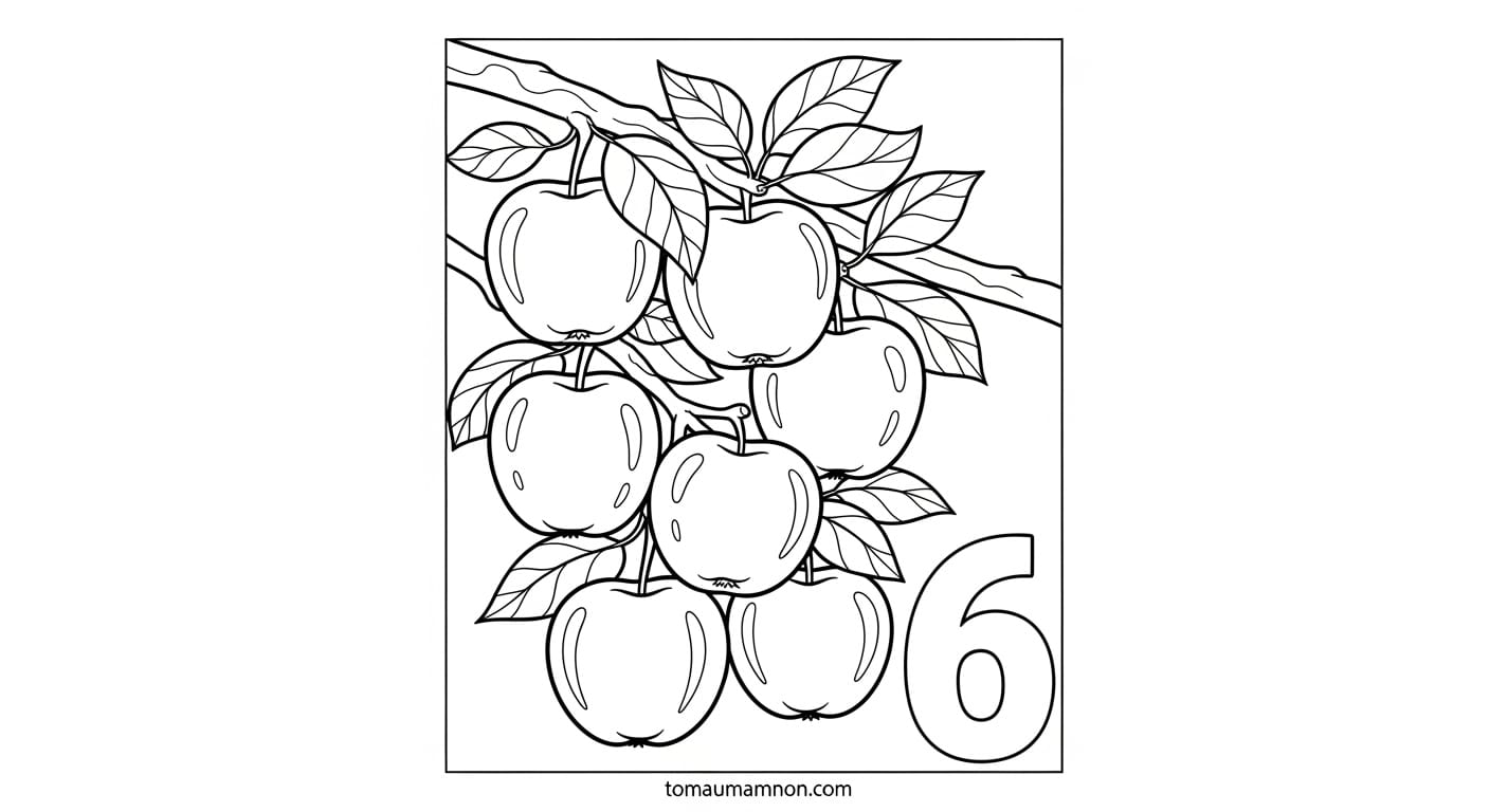 Tô Màu Số 6 số 6 dễ thương