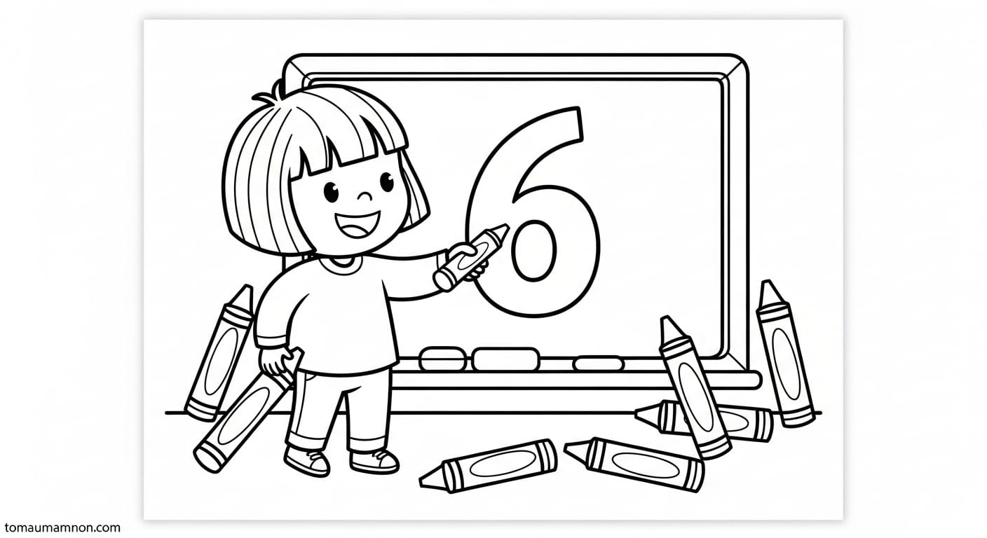 Tô Màu Số 6 số 6 đầy sắc màu