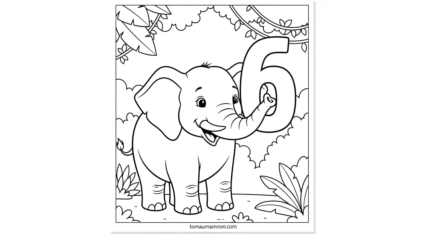 Tô Màu Số 6 số 6 đầy màu sắc