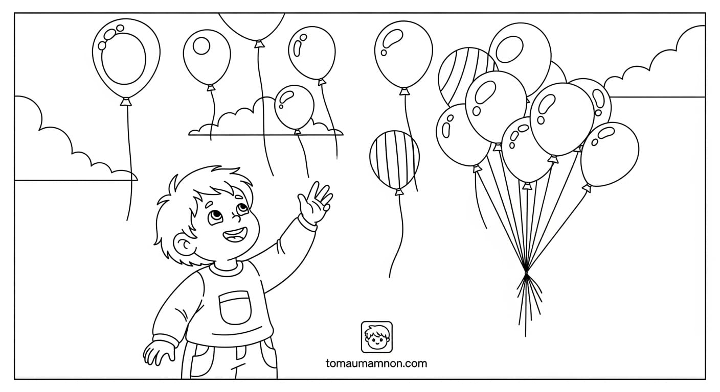 Tô Màu Số 9 Số 9 hình con sâu ngộ nghĩnh