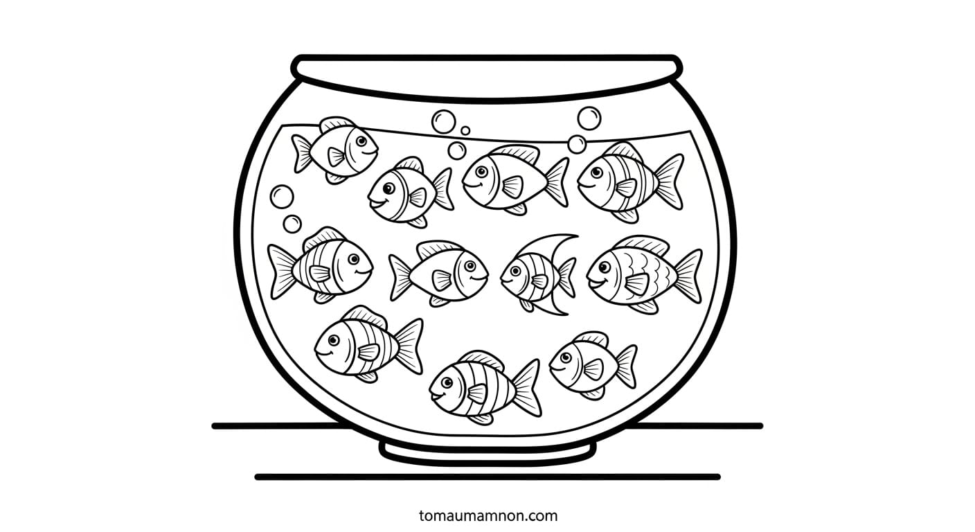 Tô Màu Số 9 Số 9 trang trí hoa văn