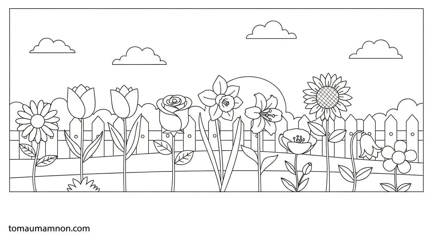 Tô Màu Số 9 Chín chú thỏ bên cạnh số 9