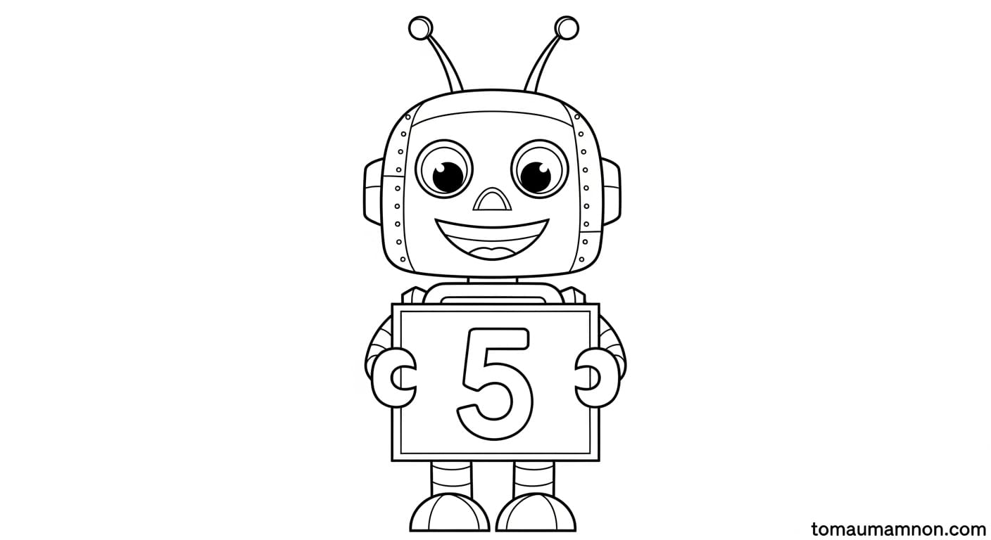 Tô Màu Số Cho Bé trẻ học số qua tranh tô màu