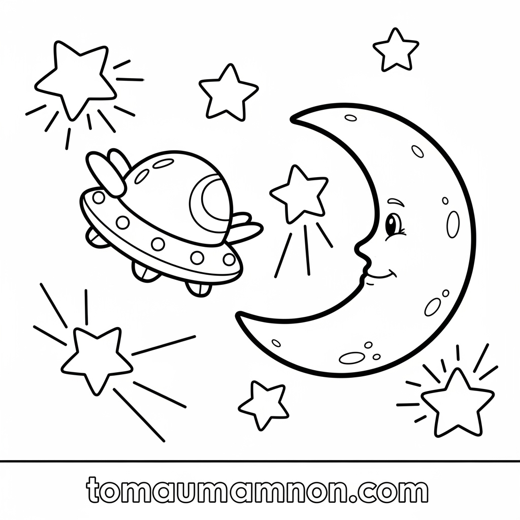 Bé tô màu tên lửa và tàu vũ trụ