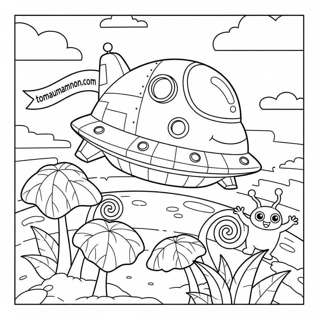 Hình tô màu tàu vũ trụ cùng phi hành gia