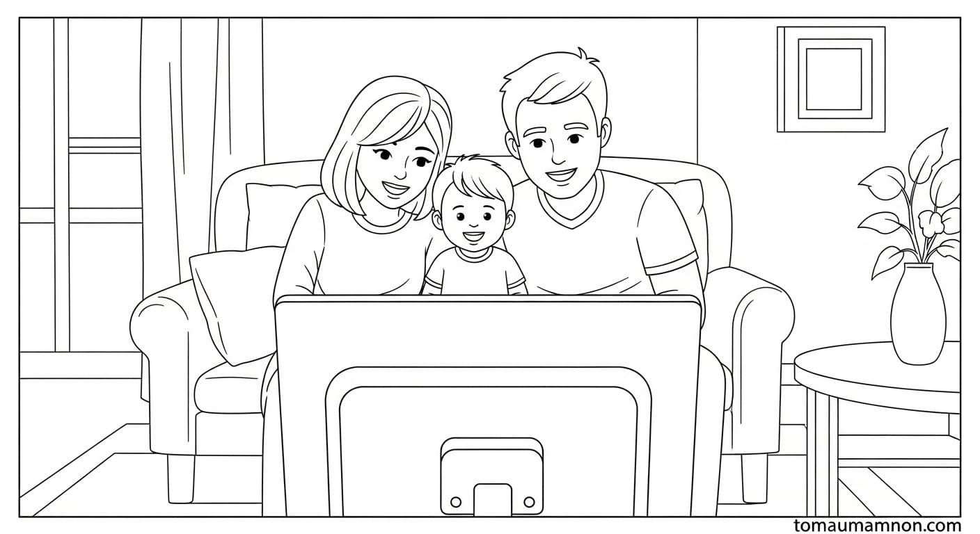 Trẻ sáng tạo với tivi